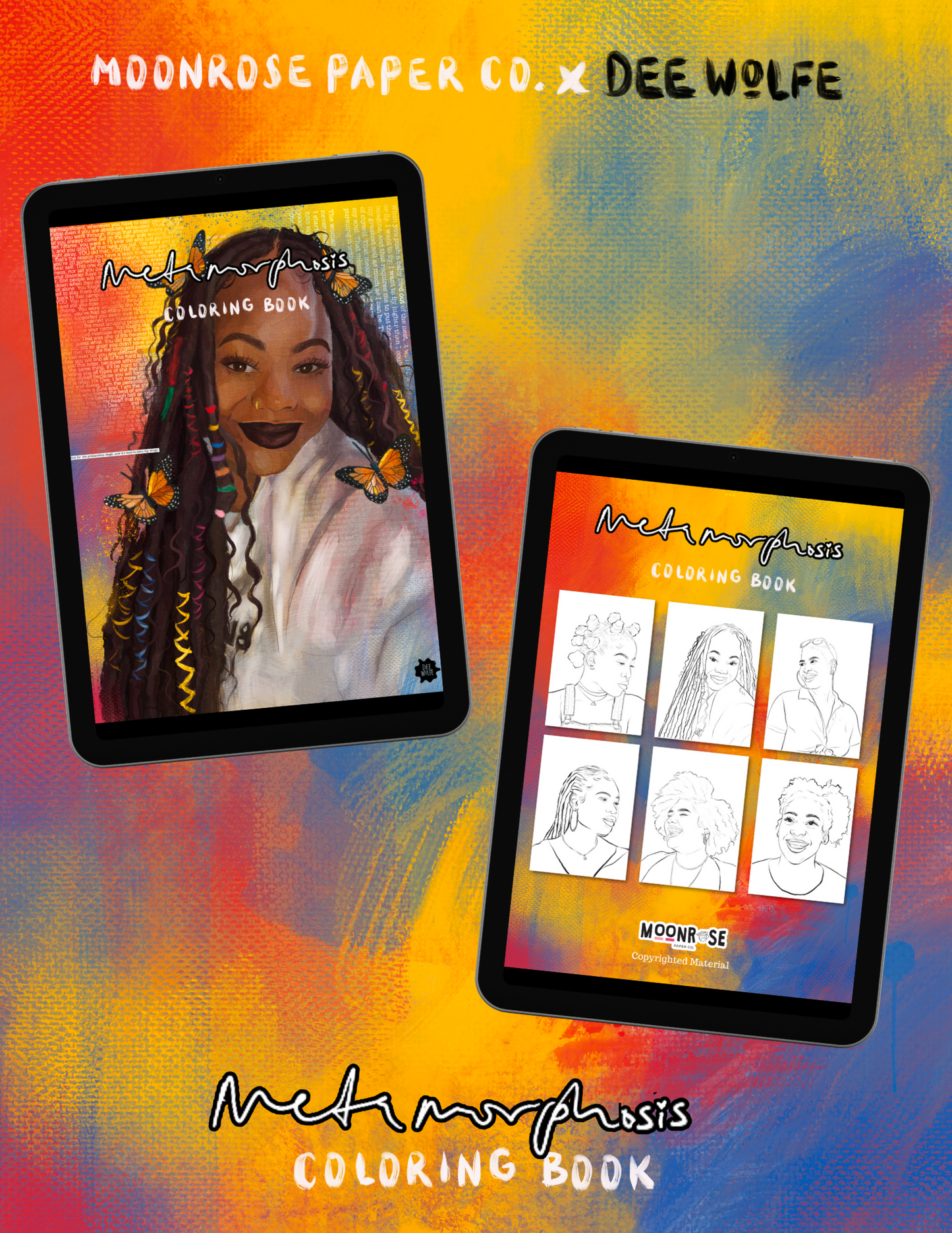 Metamorphosis Digital Coloring Book|Digital coloring book| Digital painting