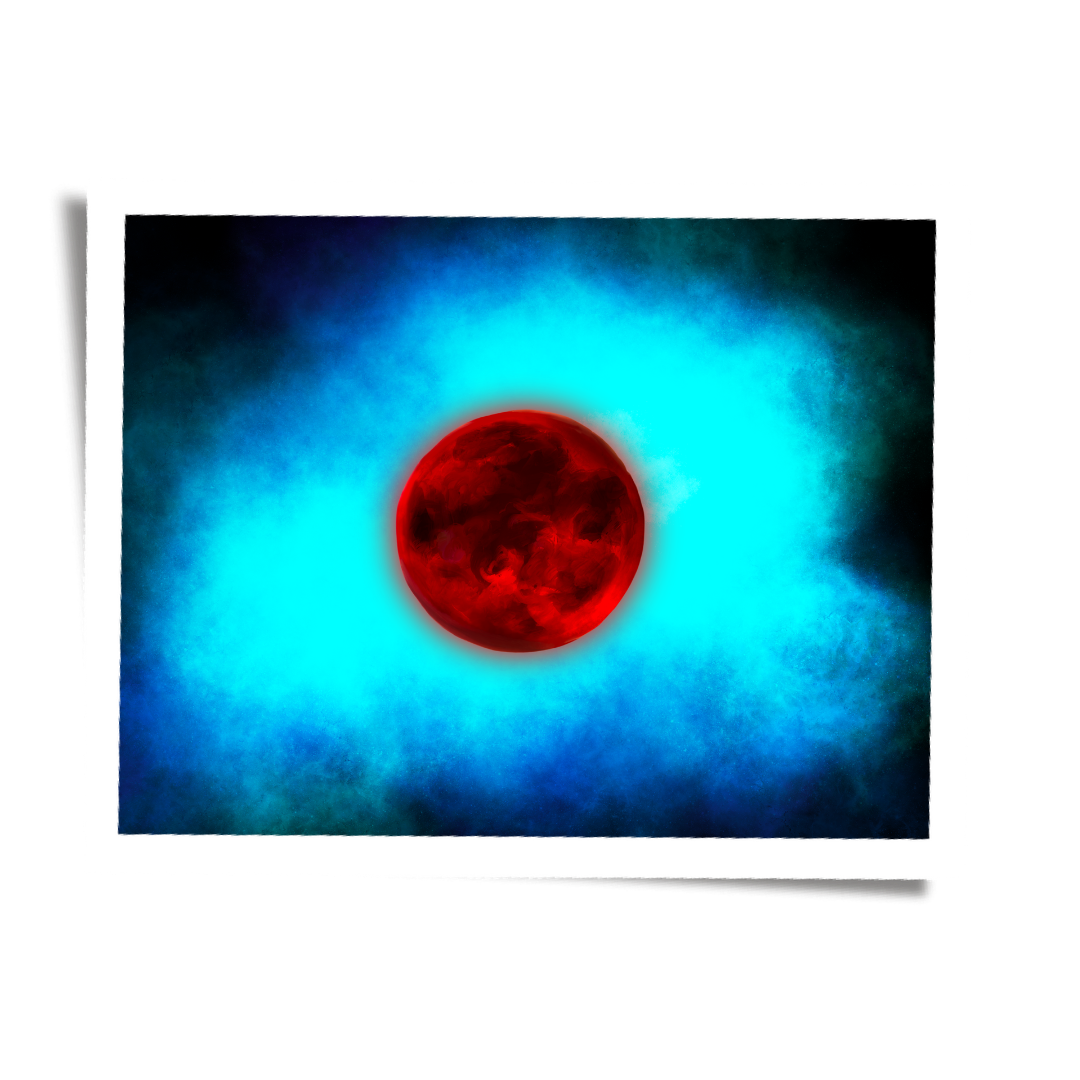 Crimson Moon Wall art Print