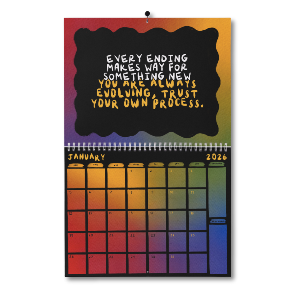Hues of The Soul Printable Digital Monthly Calendar