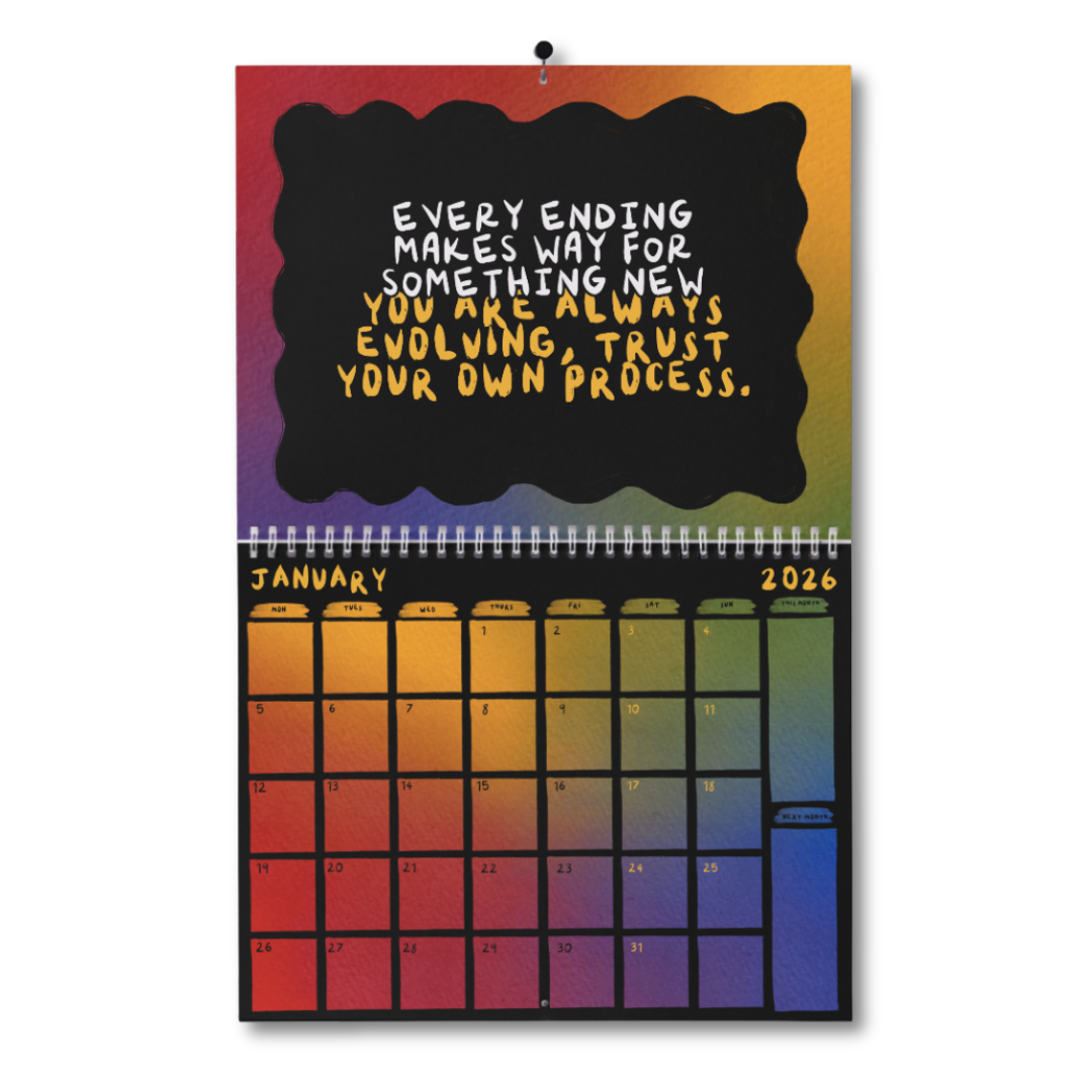 Hues of The Soul Printable Digital Monthly Calendar