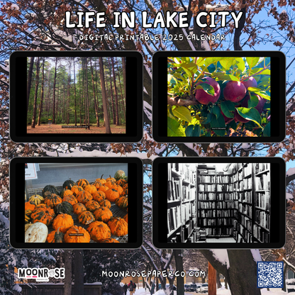 Life In Lake City Digital Calendar|Printable Calendar | Adirondacks Digital Yearly Calendar| Goodnotes|Noteability| Adirondack Photography