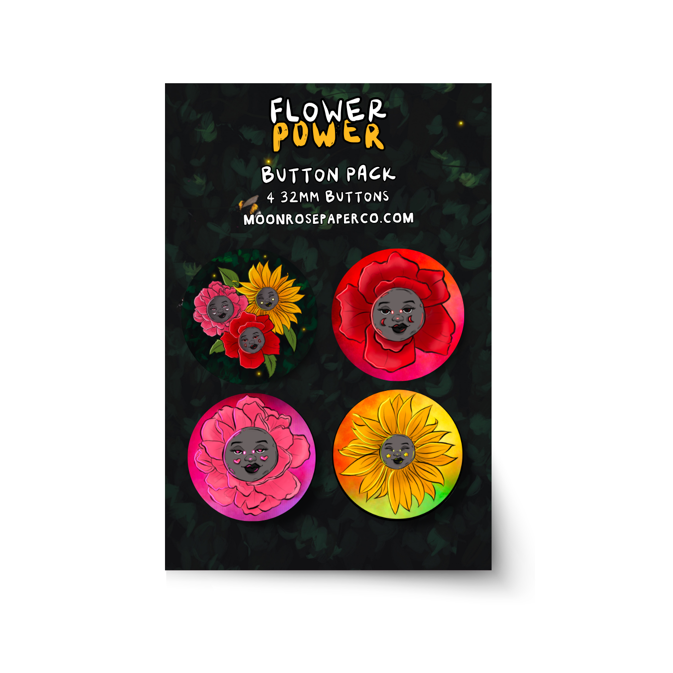 Flower Power Button Pack