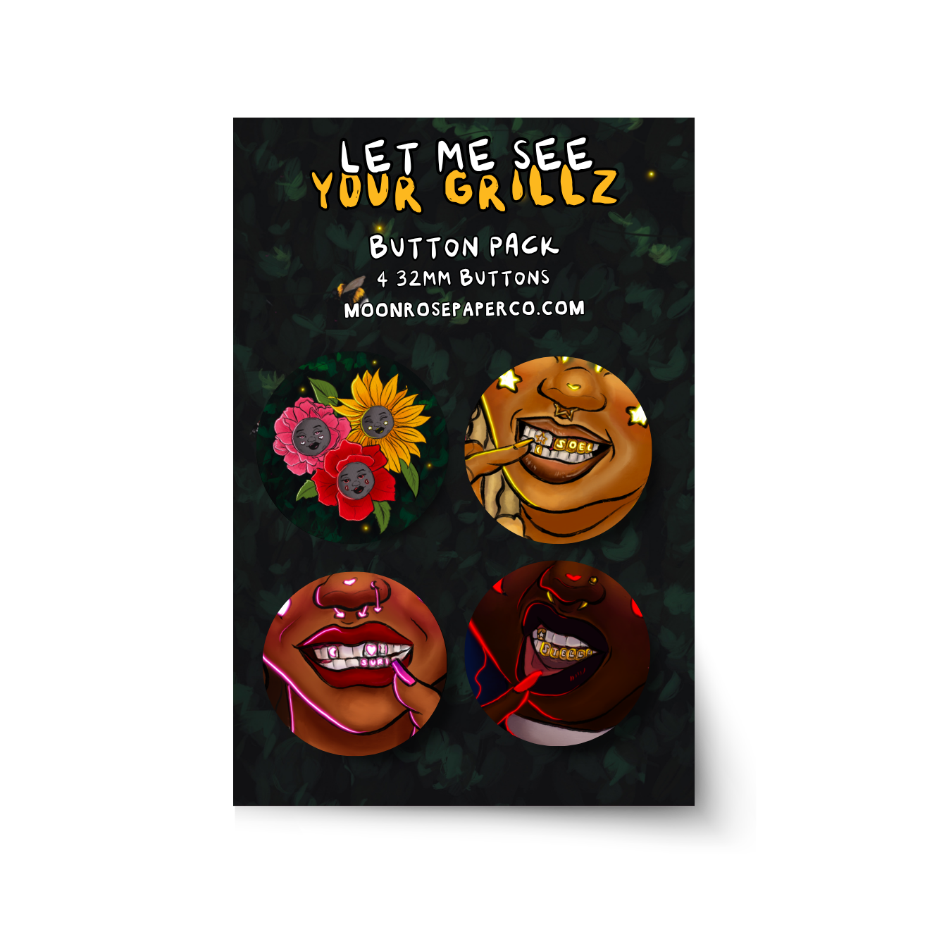Let Me See Your Grillz Button Pack