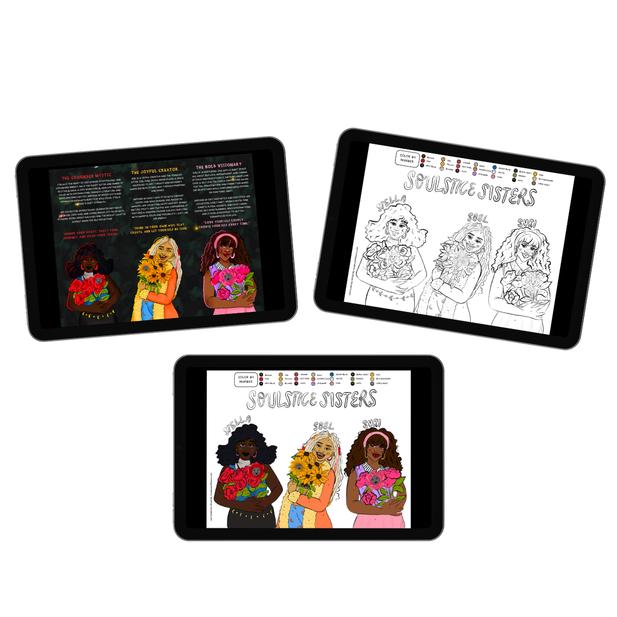 Soulstice Sisters Coloring & Activity Pages
